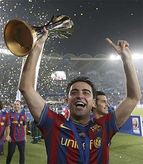 Xavi, jugador del FC Barcelona y ganador del trofeo de bronce del Campeonato - Foto: AP